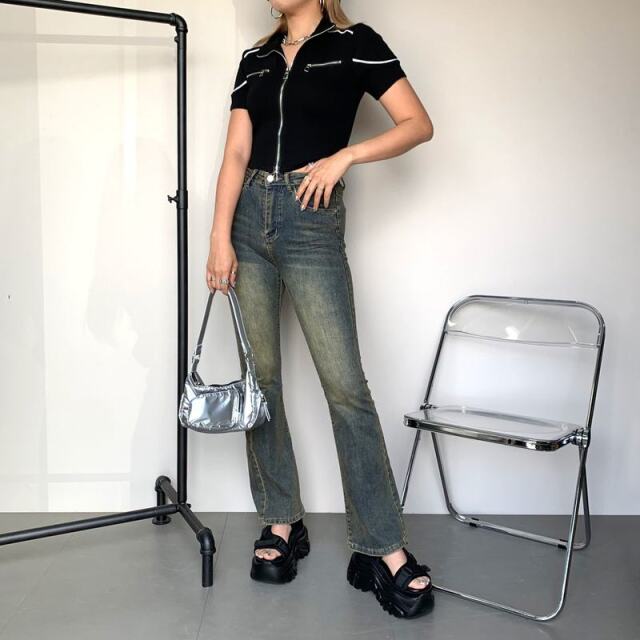 ★WEB限定★パイピングZIPポケポロ
