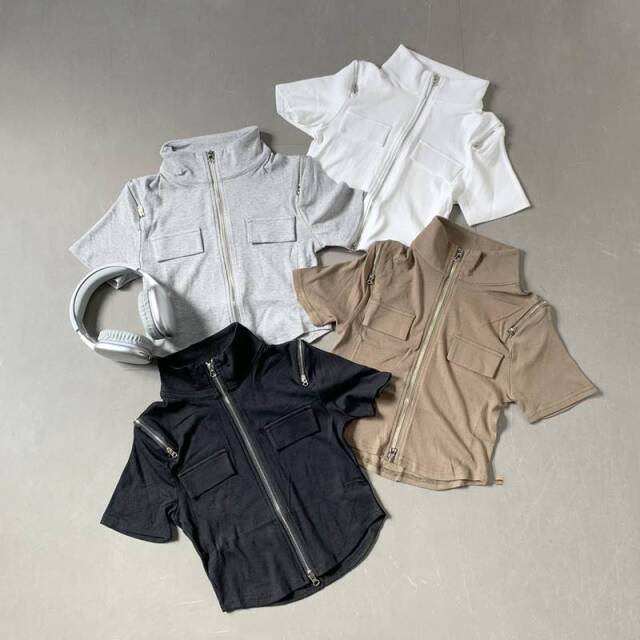 ショルダーZIPポロ