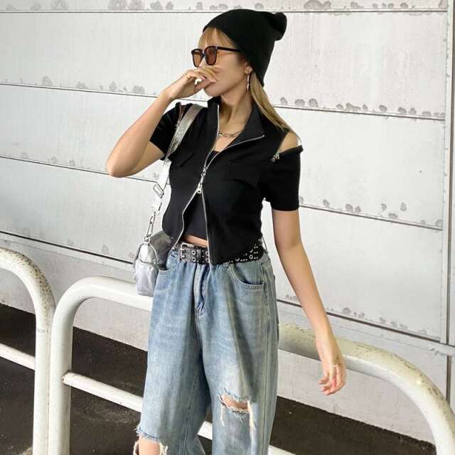 ショルダーZIPポロ