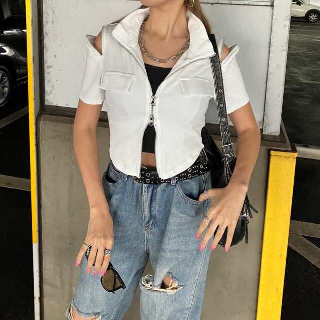 ショルダーZIPポロ