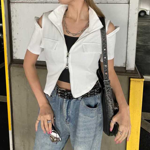 ショルダーZIPポロ