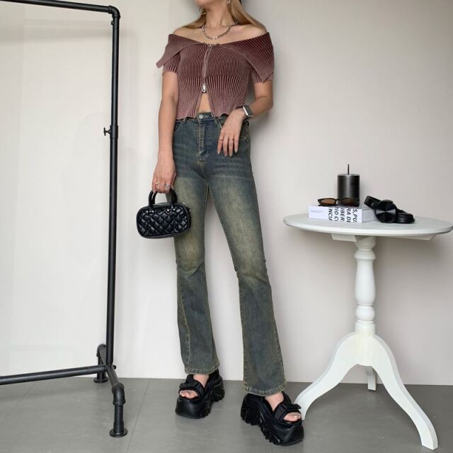 Bibiy オフショル オフショルダーベーシックトップス | ファッション通販サイト NUGU