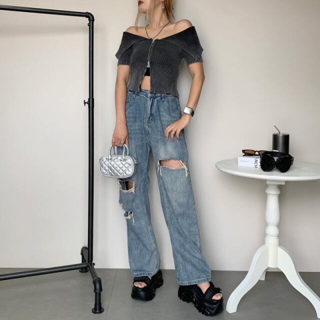 ブリーチZIPオフショルプルオーバー