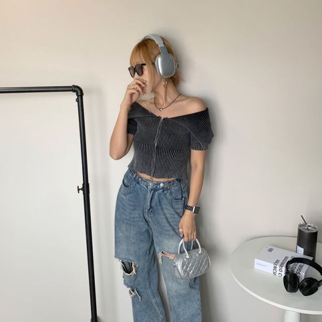 ブリーチZIPオフショルプルオーバー