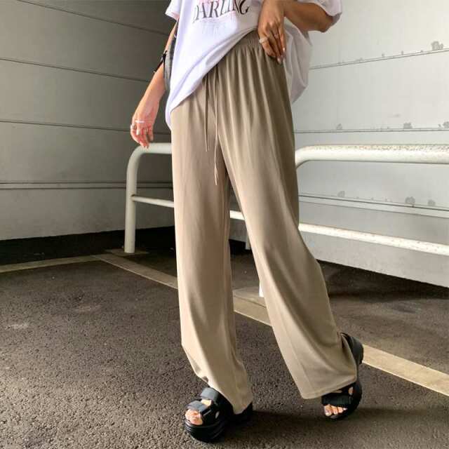 カットリブワイドパンツ