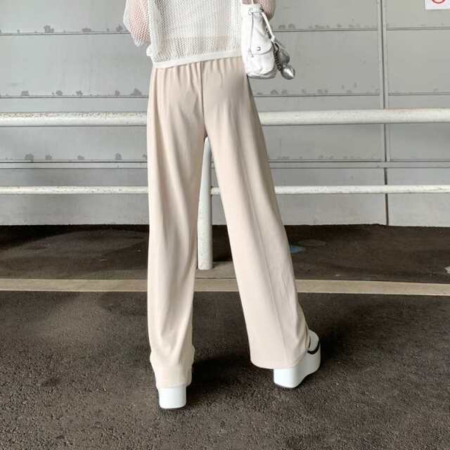 カットリブワイドパンツ