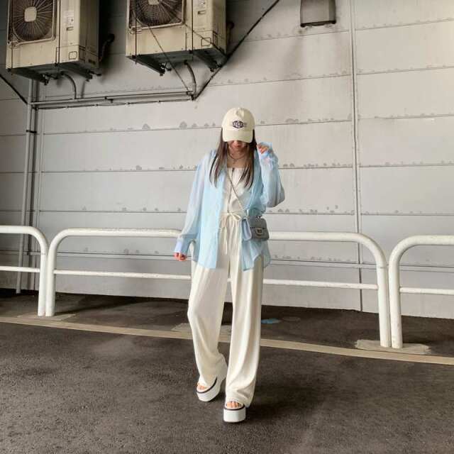 カットリブワイドパンツ