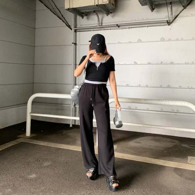 カットポンチワイドパンツ