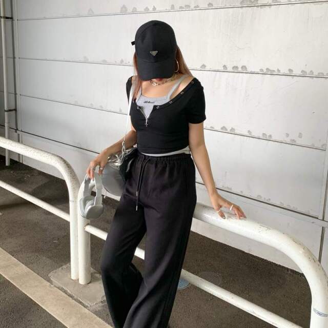 カットポンチワイドパンツ