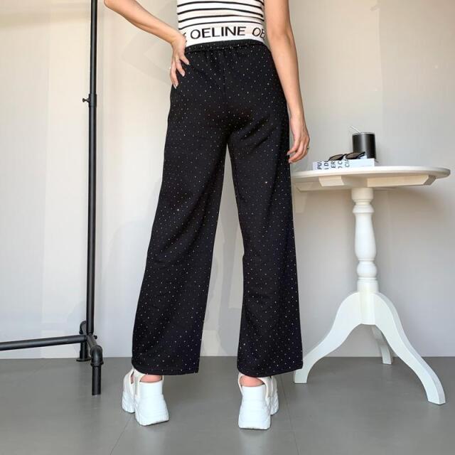 ストーンカットワイドパンツ