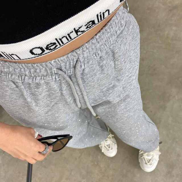 ストーンカットワイドパンツ