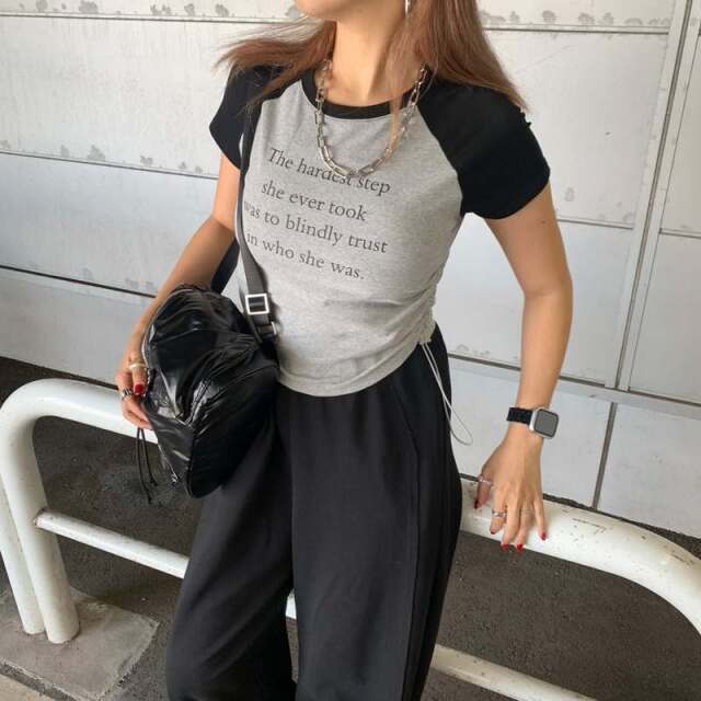 ラグランロゴドロストT