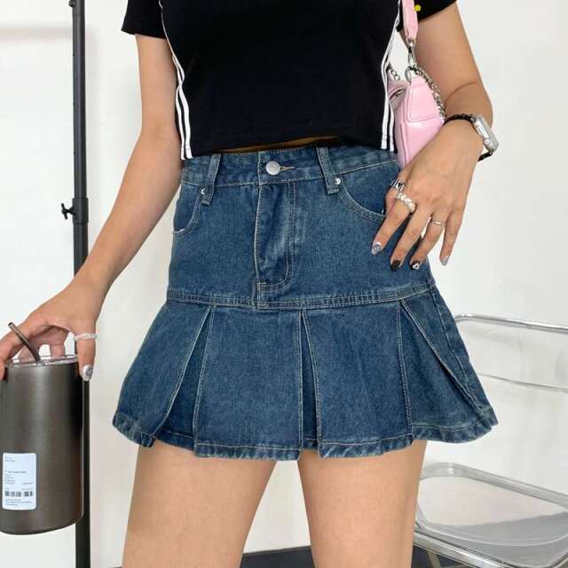 デニムタックスカート