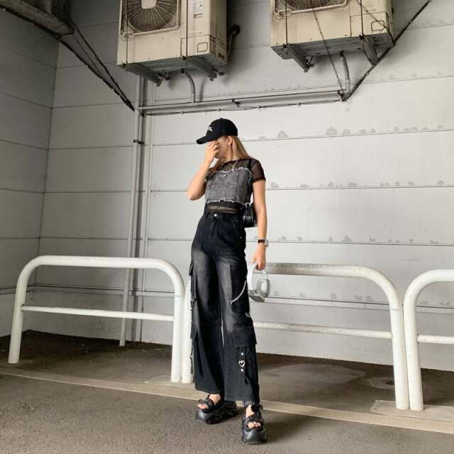 non-hedge シアーデニム切替トップス|TiMTiMオンラインストア