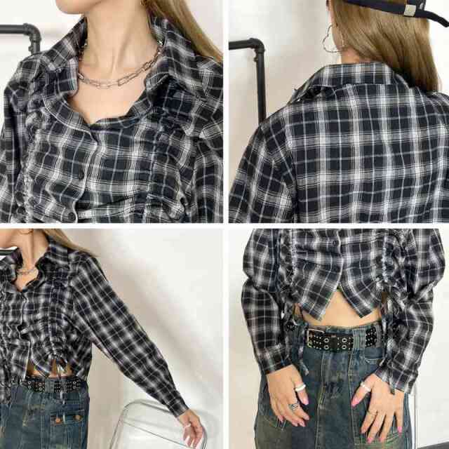 ドロストチェックシャツ