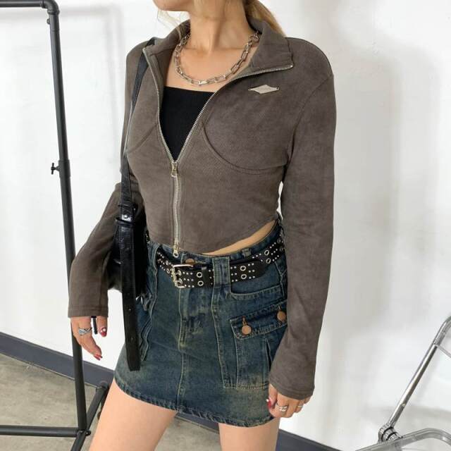 ZIPスタンドプレートトップス