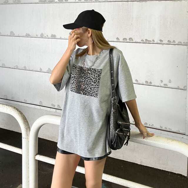 ヒョウ柄ビッグTシャツ
