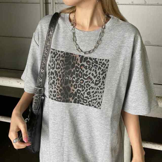 ヒョウ柄ビッグTシャツ