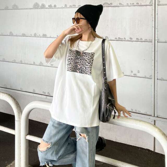 ヒョウ柄ビッグTシャツ