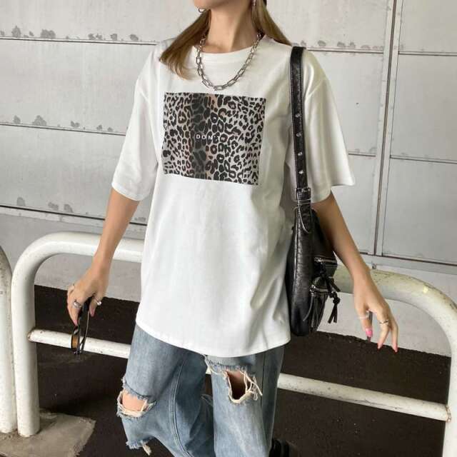 ヒョウ柄ビッグTシャツ