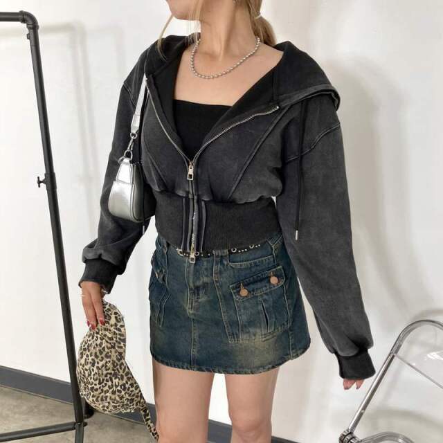 ブリーチZIPショートパーカー