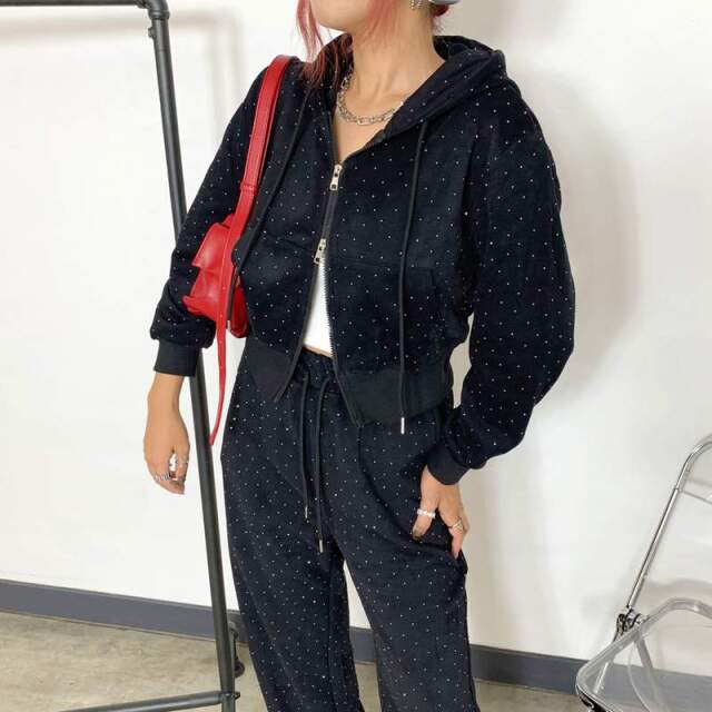 ストーンZIPパーカー・パンツセットアップ