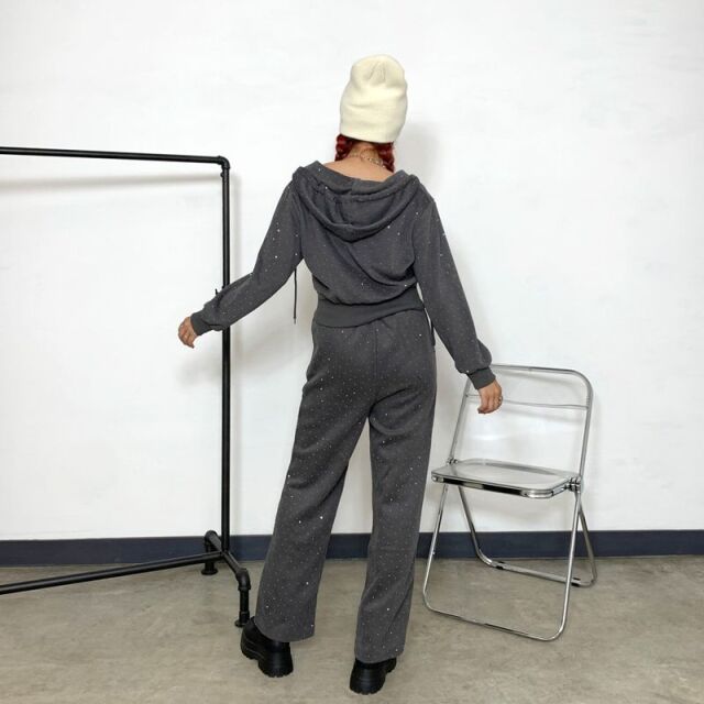 ストーンZIPパーカー・パンツセットアップ