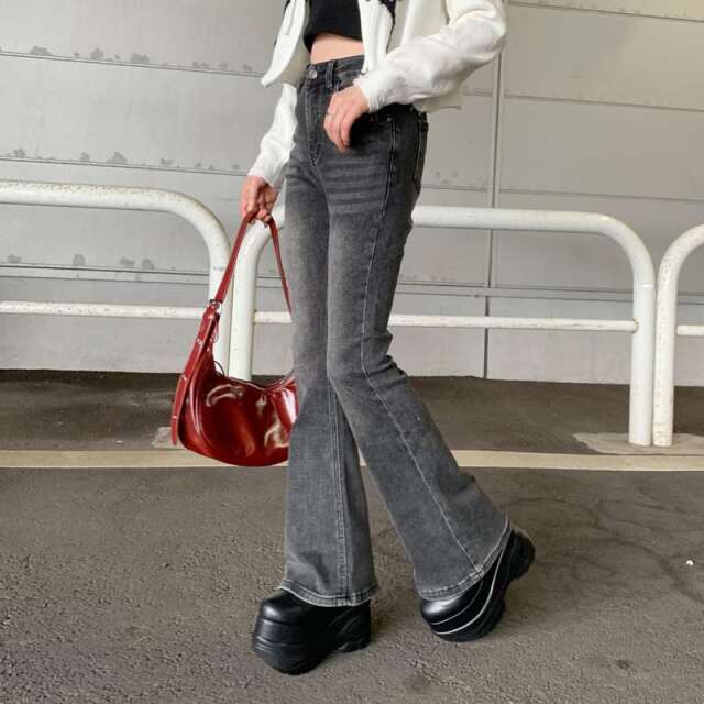 デニムフレアパンツ