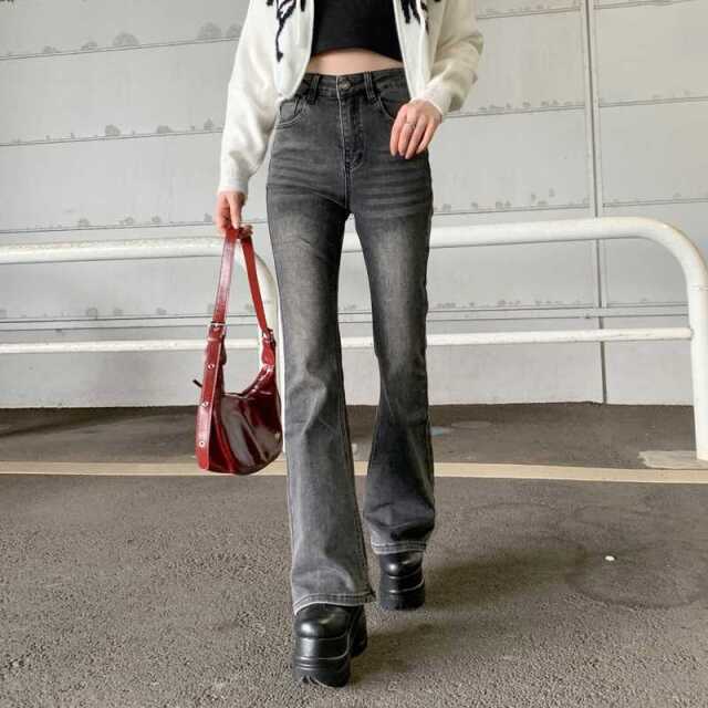 デニムフレアパンツ