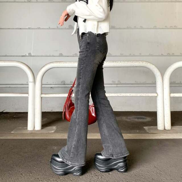 デニムフレアパンツ