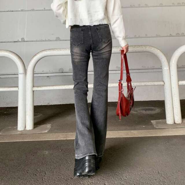 デニムフレアパンツ