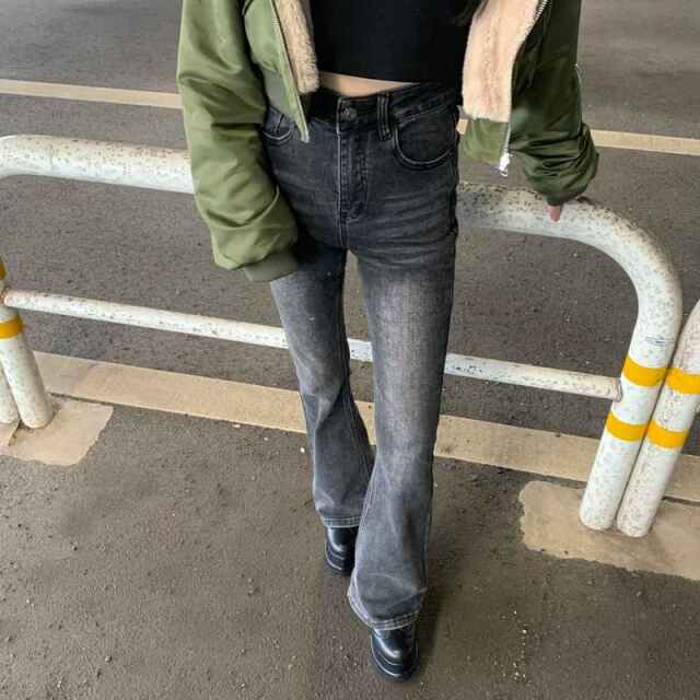 デニムフレアパンツ