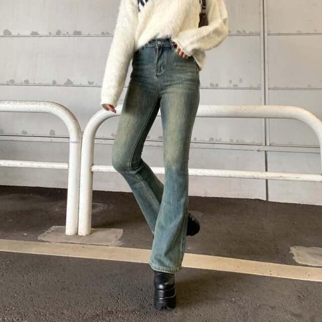 デニムフレアパンツ