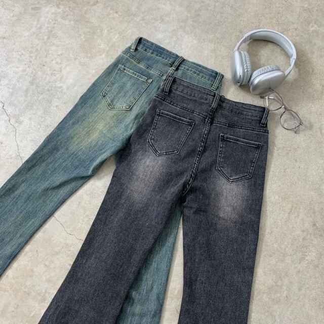 デニムフレアパンツ