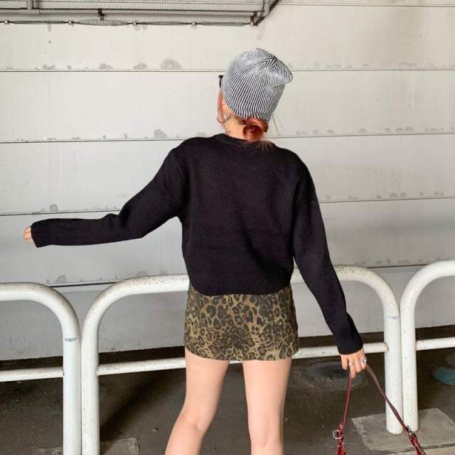 ヒョウ柄スカート