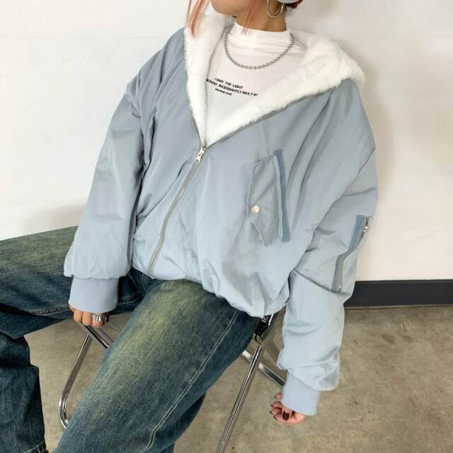 moussy MA1 / デニムジャケット　リバーシブル moussy - ワンサイズ マウジー リバーシブル ジージャン MA-1