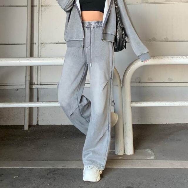 ブリーチカットワイドパンツ