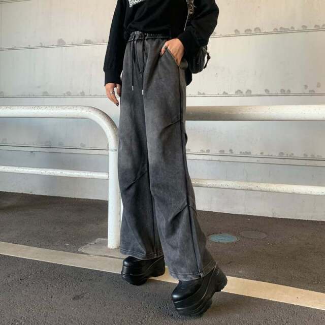 ブリーチカットワイドパンツ