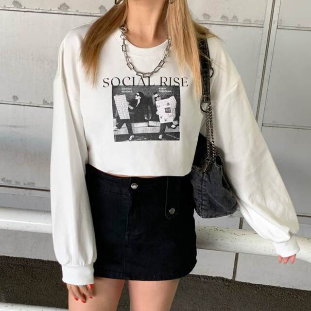 転写ショートトップス