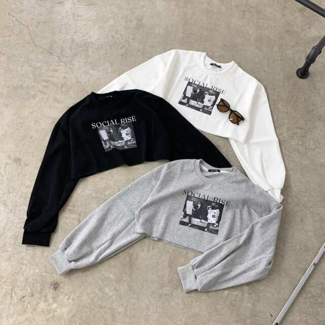 転写ショートトップス