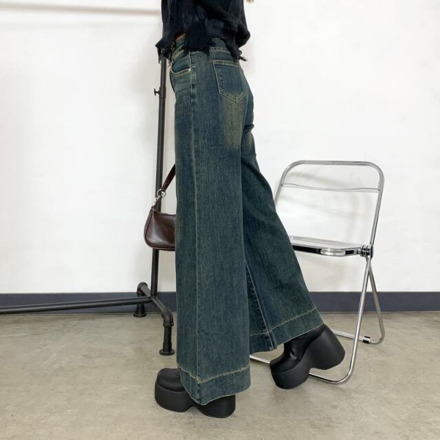 デニムフレアパンツ