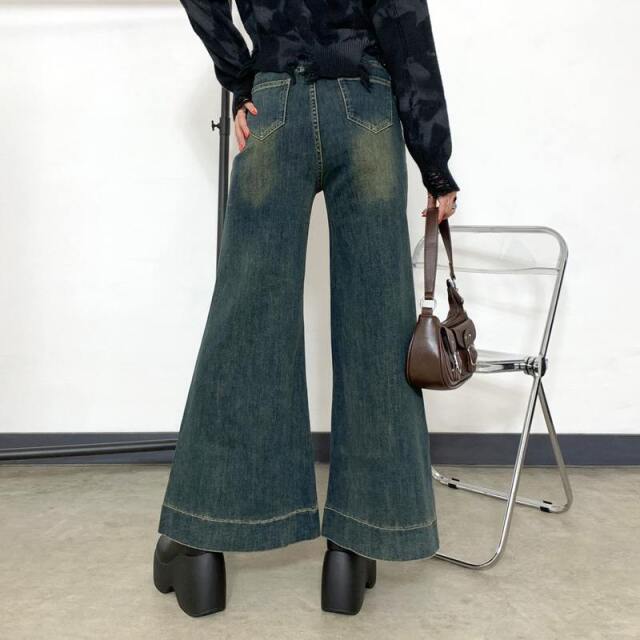 デニムフレアパンツ