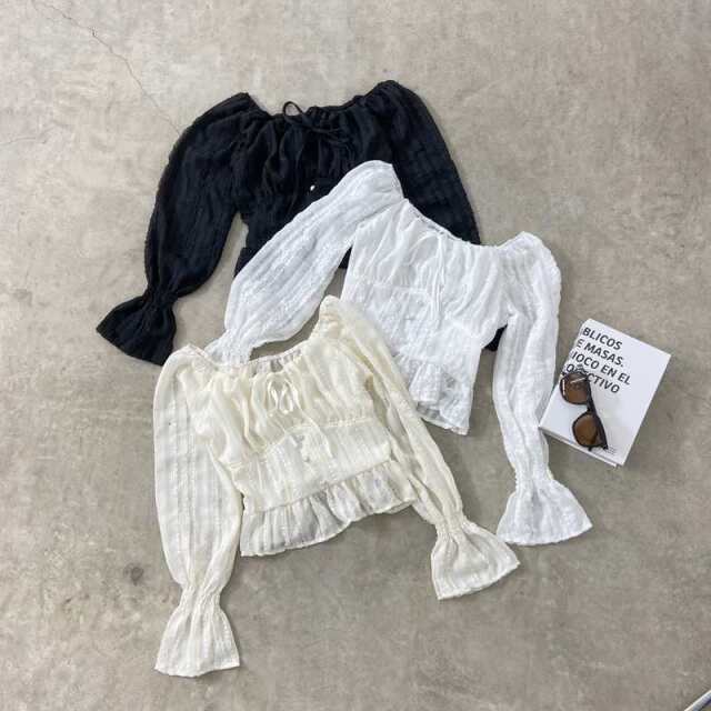 シフォンスクエアトップス