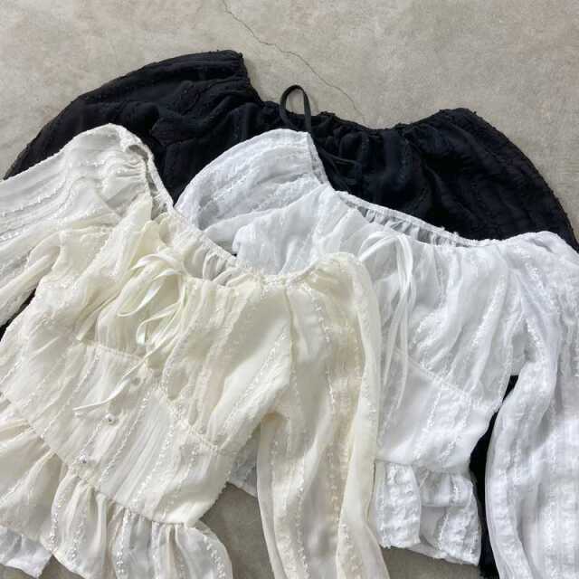シフォンスクエアトップス
