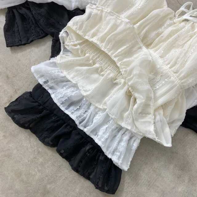 シフォンスクエアトップス