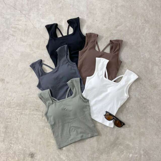 フレンチバッククロスタンクトップ