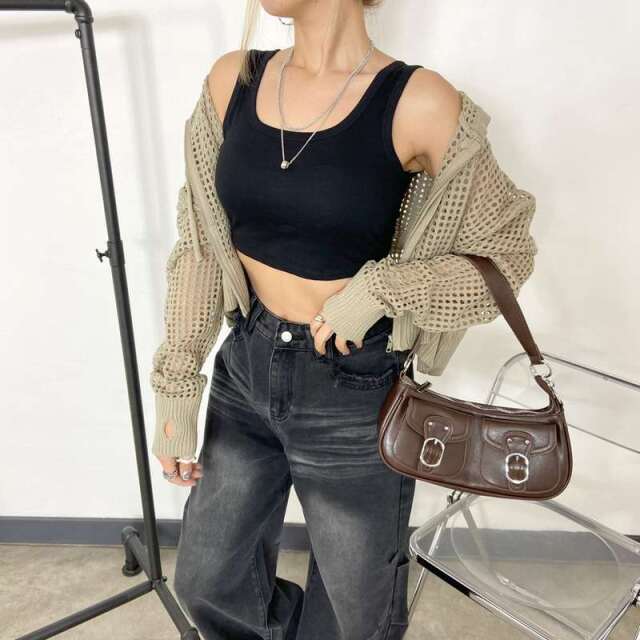 バッククロスショートタンクトップ