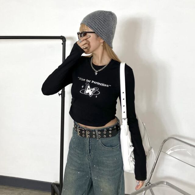 シルバーチョウロゴショートT