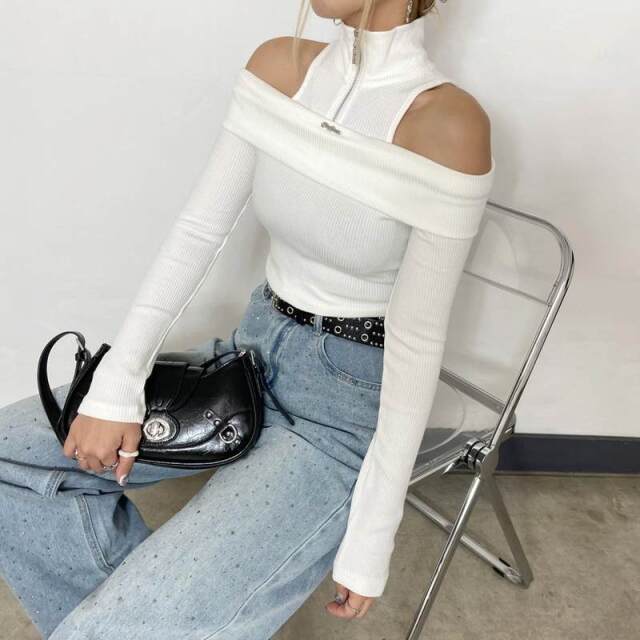 シルバープレートZIPオフショル