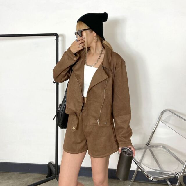 ★WEB限定★カットスエードジャケット・パンツセットアップ